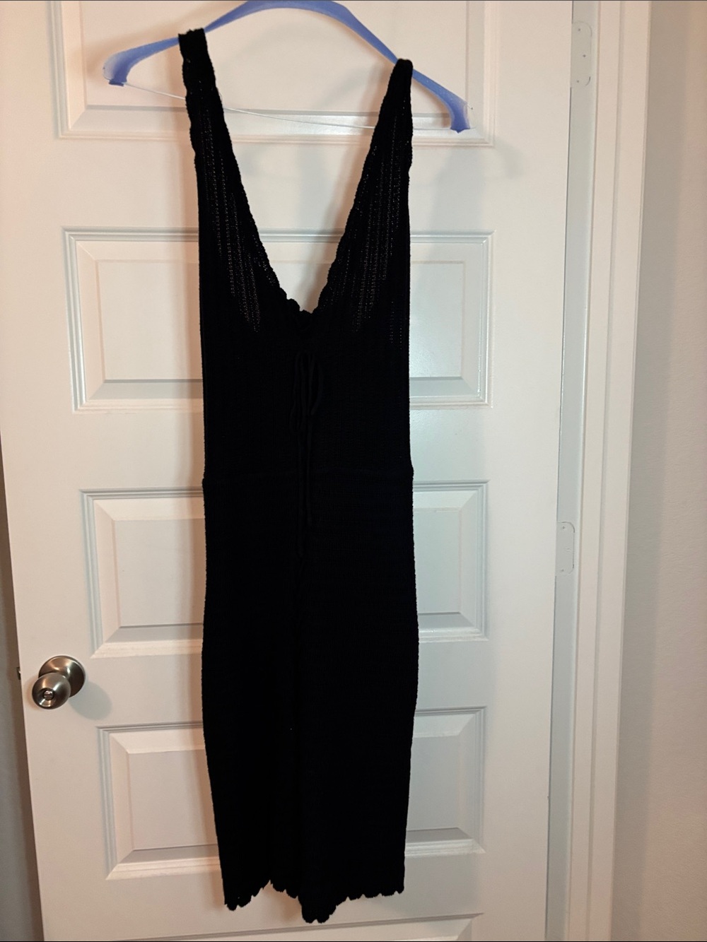 Madden NYC Black lace-up crochet dress SZ XXL mini dress cotton blend summer